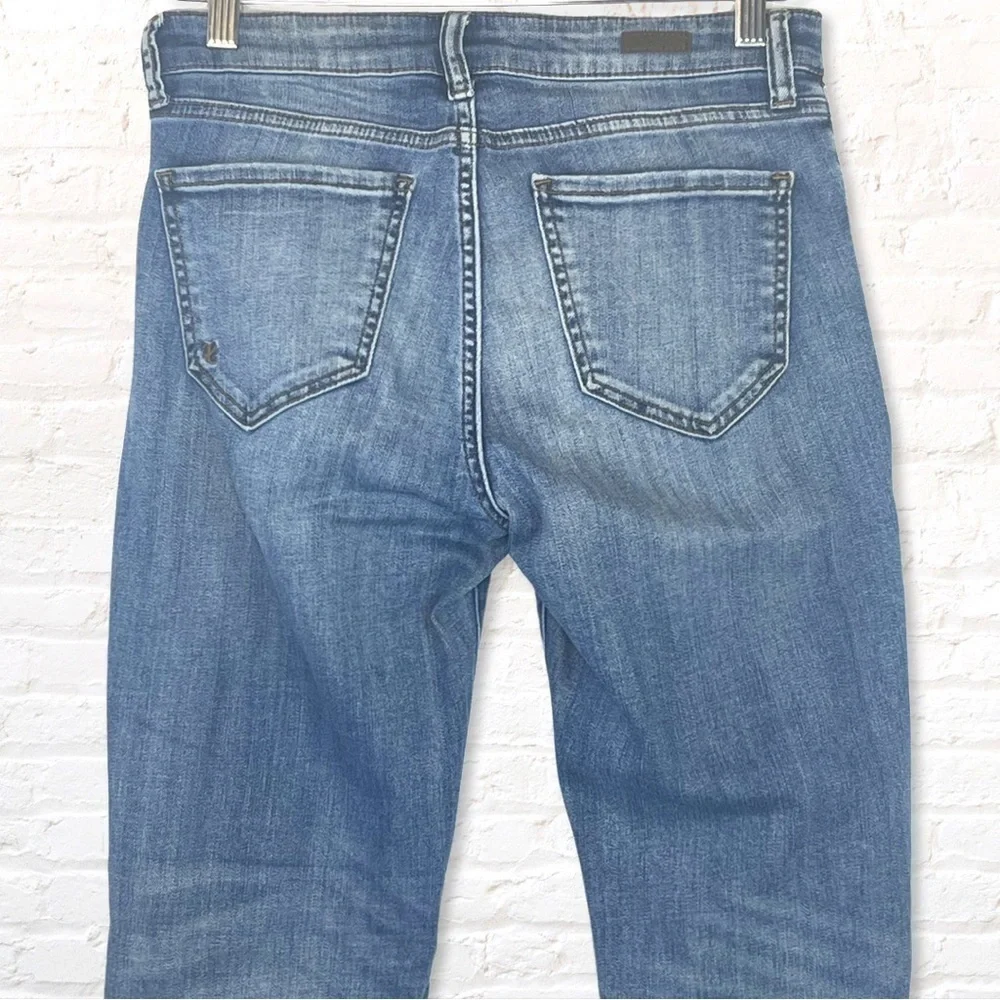KUT from the Kloth Womens Straight Leg Mid Rise Jeans Size 4 Frayed Hem